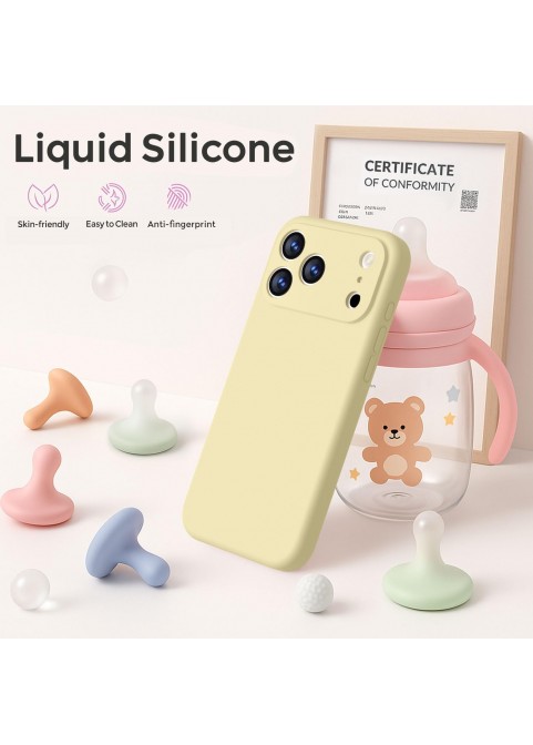 iP 17 Pro Liquid Silicone Shockproof Case (yellow)