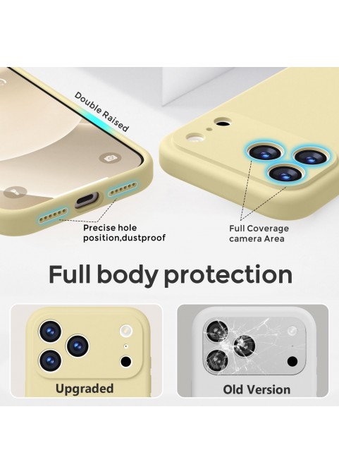 iP 17 Pro Liquid Silicone Shockproof Case (yellow)