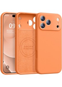 iP 17 Pro Liquid Silicone Shockproof Case (Orange)