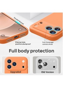 iP 17 Pro Liquid Silicone Shockproof Case (Orange)