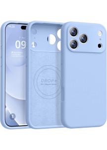 iP 17 Pro Liquid Silicone Shockproof Case (Light Blue)