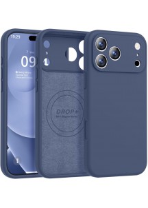 iP 17 Pro Liquid Silicone Shockproof Case (Navy Blue)