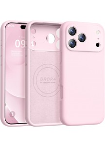 iP 17 Pro Liquid Silicone Shockproof Case (pink)