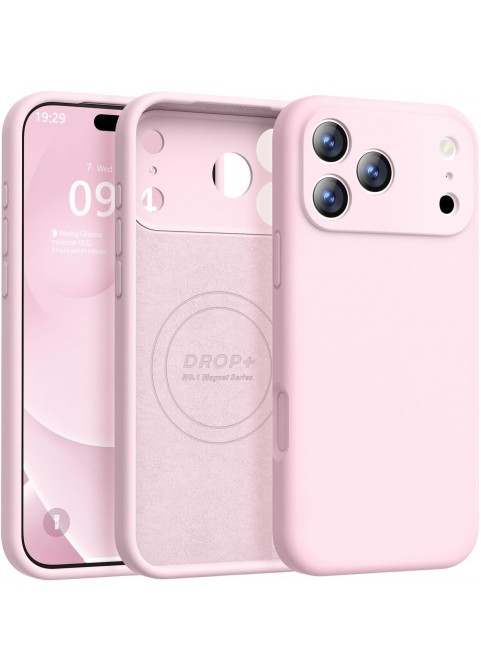 iP 17 Pro Liquid Silicone Shockproof Case (pink)