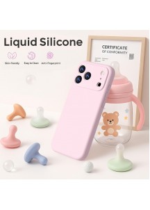iP 17 Pro Liquid Silicone Shockproof Case (pink)