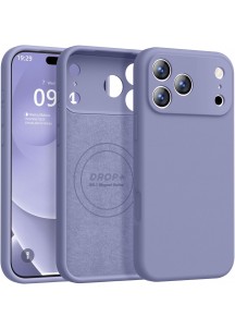 iP 17 Pro Liquid Silicone Shockproof Case (Lavender Grey)