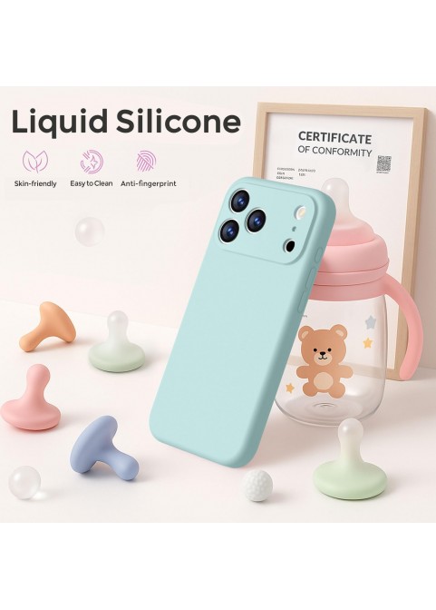iP 17 Pro Liquid Silicone Shockproof Case (mint)