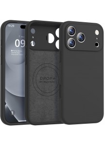 iP 17 Pro Liquid Silicone Shockproof Case (black)