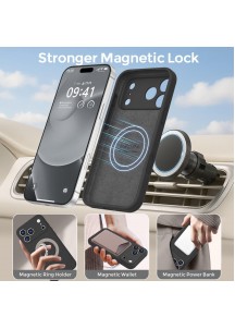 iP 17 Pro Liquid Silicone Shockproof Case (black)