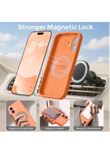 iP 17 Liquid Silicone Shockproof Case (orange)