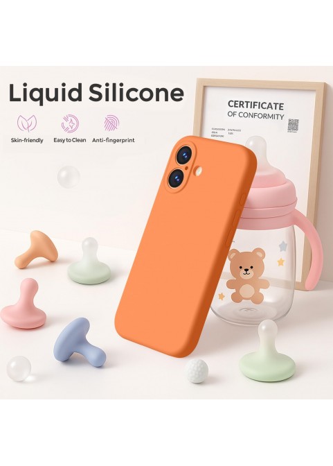 iP 17 Liquid Silicone Shockproof Case (orange)