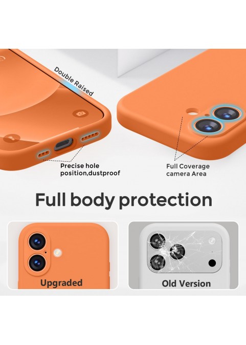 iP 17 Liquid Silicone Shockproof Case (orange)