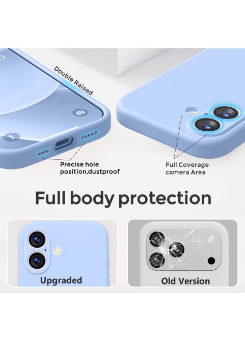 iP 17 Liquid Silicone Shockproof Case (Light Blue)