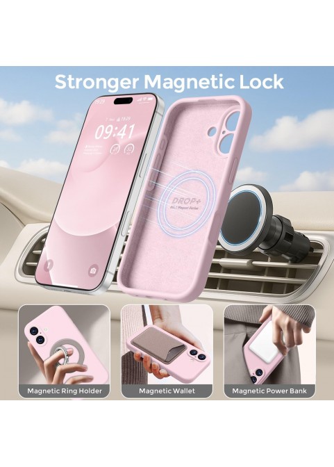 iP 17 Liquid Silicone Shockproof Case (pink)