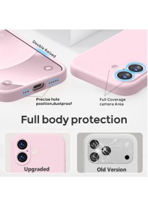 iP 17 Liquid Silicone Shockproof Case (pink)