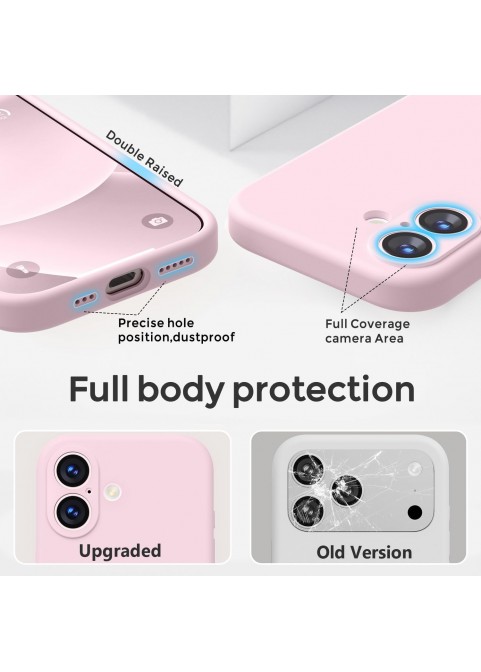 iP 17 Liquid Silicone Shockproof Case (pink)