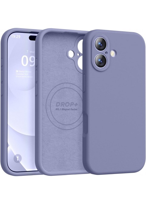 iP 17 Liquid Silicone Shockproof Case (Lavender Grey)