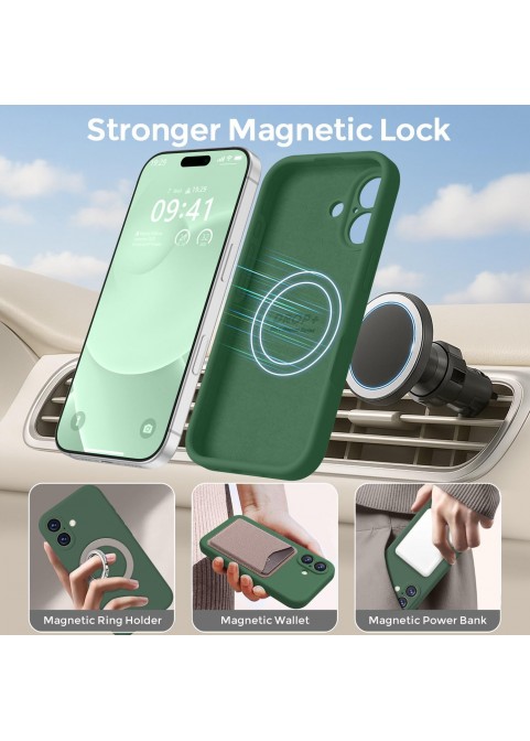 iP 17 Liquid Silicone Shockproof Case (Green)
