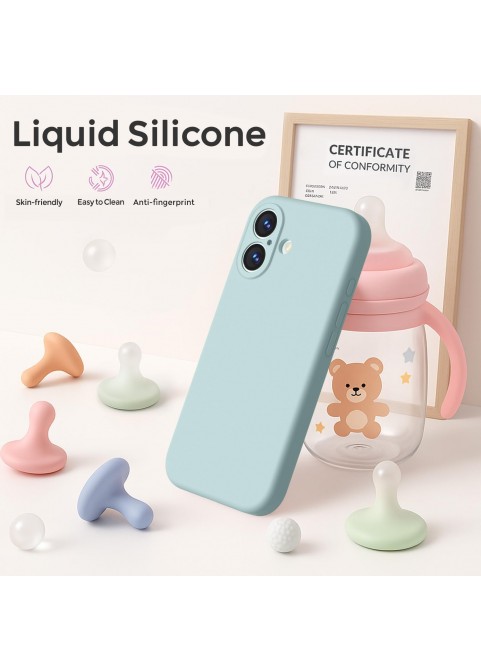 iP 17 Liquid Silicone Shockproof Case (mint)