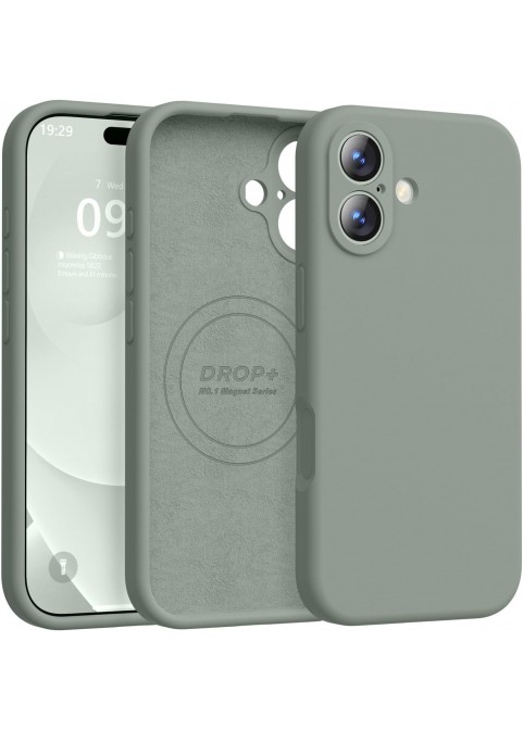 iP 17 Liquid Silicone Shockproof Case (Calke Green)