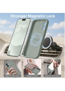 iP 17 Liquid Silicone Shockproof Case (Calke Green)