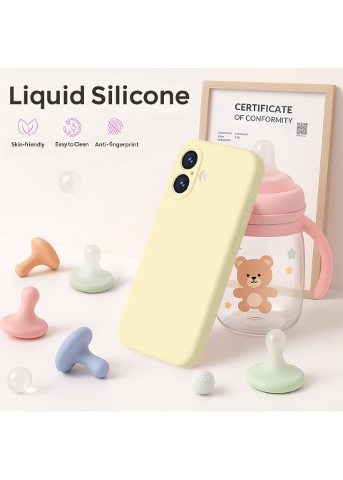 iP 17 Liquid Silicone Shockproof Case (yellow)