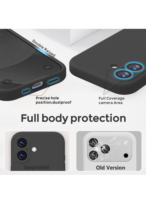 iP 17 Liquid Silicone Shockproof Case (black)