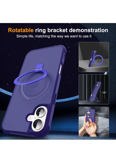 Compatible with iP16 Case with Invisible Magnetic-Navy