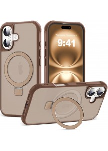 Compatible with iP16 Case with Invisible Magnetic-Desert Brown