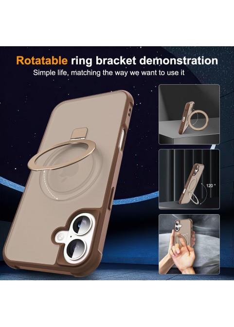 Compatible with iP16 Case with Invisible Magnetic-Desert Brown