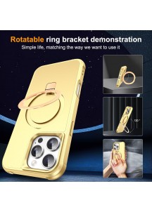 Compatible with iP16 Pro Max Case with Invisible Magnetic-Yellow