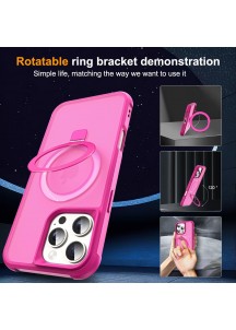 Compatible with iP16 Pro Max Case with Invisible Magnetic-Wine Rose