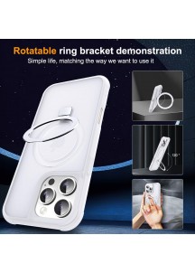 Compatible with iP16 Pro Max Case with Invisible Magnetic-Translucent
