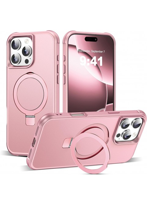 Compatible with iP16 Pro Max Case with Invisible Magnetic-Pink