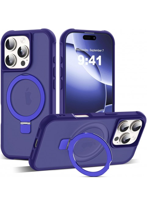 Compatible with iP16 Pro Max Case with Invisible Magnetic-Navy