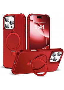 Compatible with iP16 Pro Max Case with Invisible Magnetic-Red