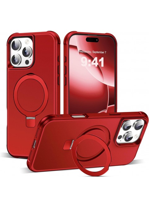 Compatible with iP16 Pro Max Case with Invisible Magnetic-Red