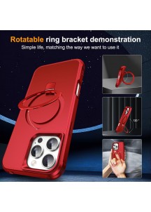 Compatible with iP16 Pro Max Case with Invisible Magnetic-Red