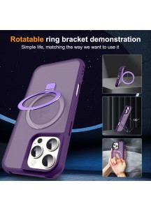 Compatible with iP16 Pro Max Case with Invisible Magnetic-Purple