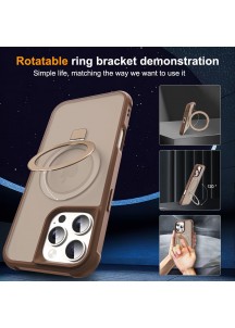 Compatible with iP16 Pro Max Case with Invisible Magnetic-Desert Brown