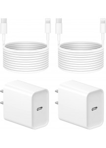 10 Ft iP Fast Charger   2-Pack 20W Super Fast Charger with Long Fast Charging Cable